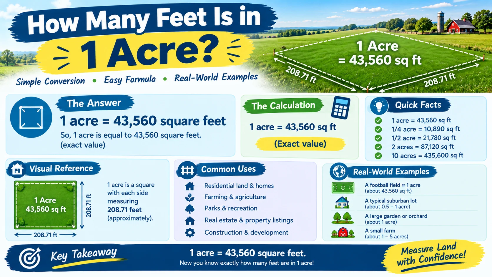 How Many Feet Is in 1 Acre?