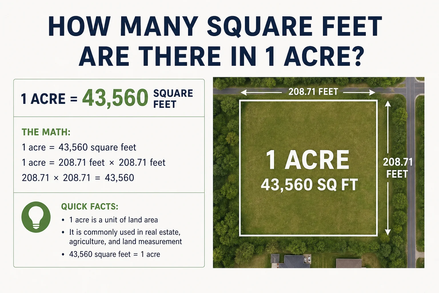 How Many Square Feet Are There in 1 Acre?